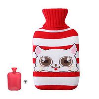 Hot Water Bottle with Lovely Cat Pattern - 2 Liter