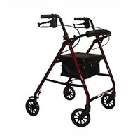 E-Series Rollator with Padded Seat Color: Burgundy
