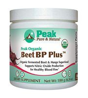 Peak Pure & Natural Beet BP Plus - Organic Fermented Beet Powder Superfood Drink Powder - Nitric Oxide Support for Healthy Blood Pressure