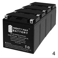 Mighty Max Battery YTX14-BS 12V 12AH Replaces 01-05 YFM660R Raptor 660CC 04 03 02-4 Pack Brand Product