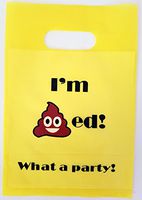 Lifetime Inc Party Favor Goodie Bags Theme Birthday Supplies Plastic with Handle (Big Poop Bag)