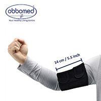 ObboMed MB-1830M Upper Arm Support Brace, Elbow Sleeve with Magnets. Support for Tennis and Golfer's Elbow, Workouts, Tendonitis, Arthritis (M: fit 12-13 inches / 30.5-33.0 cm arm)