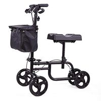 Sandinrayli Knee Scooter Walker Steerable Scooter Crutches Alternative for Disabled Knee Injured Foot