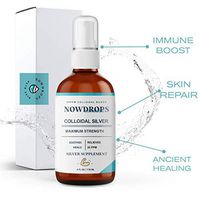 NowDrops Premium Colloidal Silver Spray 20PPM for Immune Support, Acne, Colloidal Silver for Dogs and Pets, Pure Silver Liquid Drops