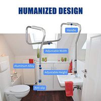 ASDFGH Toilet Safety Handrail Bathroom Frame Adjustable Height Non-Slip Handrail Handrail Suitable for Elderly Children Pregnant Women (Color : White)