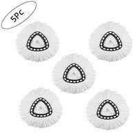 Spin Mop Head Replacement for OCedar Microfiber Mop Head Refills Easy Cleaning Mop Head White (5 Pack)