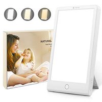 Light Therapy Lamp, Hosome 10000LUX LED Sunlight Lamp with 3 Color Modes White Light/Warm Light/Warm Light UV-Free Energy Sunlight Lamp with 3 Timer Function, Adjustable Brightness & Touch Control