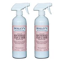 Begley's Natural Household Stain & Odor Remover - 24 oz - Environmentally Responsible Plant-Based Formula, Cleans Tile, Wood, Carpet, and Upholstery - 2 Pack