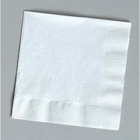 Creative Converting Bright White (White) Beverage Napkins (50 Count)