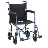 Drive Medical FW19BL Fly-Weight Transport Chair, 19 Inch, Blue by Drive Medical