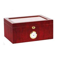 Smoking Set/Cigar Humidors Double-Layer Large Capacity Can Hold 30 Cigars Professional Storage Cigar with Humidifier and Hygrometer Cigarette Case Glass Cover Cigar Cabinet Men's Gift Box