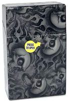 Eclipse Gray Skulls Design Crushproof Plastic Cigarette Case, King Size, 3116SK