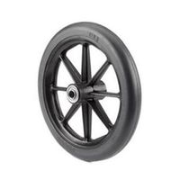 Quickie Caster Assembly, 8 X 1 Inch, 8-Spoke Black, Black Urethane Tire, 5/16 Inch, Bearing, 1-1/2 Inch Hub for Quickie Powerchair Wheelchair