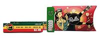 Rolls 6mm Smart Filters - 60 Pack, Irie King Size Rolling Papers (2 Packs), with Leaf Lock Gear Grinder Card - 4 Items - Bundle