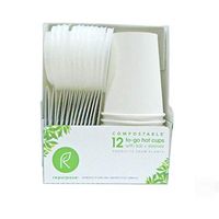 Repurpose 100% Compostable Plant-Based Insulated Hot Cup and Lid Set, 12 ounce, 12 count (Pack - 3)