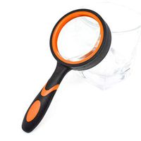 Loupe 10X Handheld Illumination Magnifier with LED Light HD Lens for Book Reading Jewelry Identification Watch DIY Crafts Engraving and Repair PP Portable Magnifier