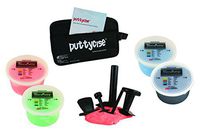 CanDo 10-2836 Puttycise Theraputty with Bag and Putties, 4 x 1 lb, Red-Black, 5-Tool Set