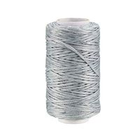 uxcell Crafts 150D 1mm Leather Sewing Stitching Flat Waxed Thread String Cord (150D 1mm 50M, Light Gray)