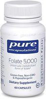 Pure Encapsulations - Folate 5,000 - Activated Vitamin B9 as 5-Methyltetrahydrofolate (5-MTHF) - 60 Capsules