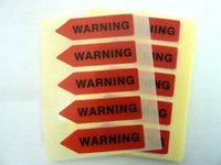 Minilabel 125 X Red Alert Arrow Labels , Warning , Removable Low Tack Stickers For Documents, Letters Or Contracts