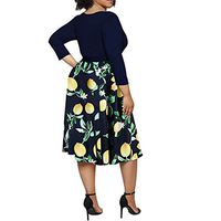 Women's Plus Size Dress Floral Print Long Sleeve Tummy Control Maxi Dresses Ladies Tops Blouse Tee