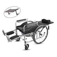 Folding Commode Toilet Seat Chair,Drive Medical Full Reclining Wheelchair,Adjustable Backrest,18" Seat,for Disabled and Pregnant Women.