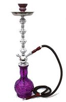 1 hose 26" Purple Hookah shisha nargila hookas smoking pipe glass water Vase