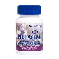 NaturesPlus Pedi-Active LECI-PS, DMAE Complex - 60 Chewable Tablets - Mixed Berry Flavor - Childrens Chewable Supplement, Promotes Brain Health, Focus - Vegetarian, Gluten-Free - 30 Servings