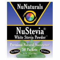 NuNaturals NuStevia White Stevia Powder Packets 50 ea