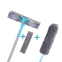 Squeegee Window Cleaning Squeegee Scratch Brush Combination Adjustable Angle For Floor Mirror Car Window Glass Cleane(2 Pad) (Size : 350cm)