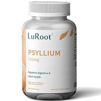 Psyllium Husk Seed Powder Capsules, 240 Capsules - 725 mg per Serving, Made with Organic Non-GMO & Gluten Free psyllium Husk - Soluble Fiber Supplement by LuRoot