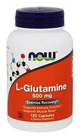 Now Foods, L-Glutamine, 500 mg, 120 Veg Capsules
