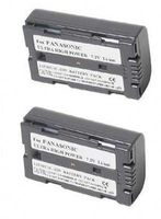 2 Batteries for Panasonic CGR-D08A, Panasonic CGR-D08A/1B, Panasonic CGR-D08R, Panasonic CGR-D08S, Panasonic CGR-D08SE/1B