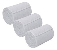 Nexskin 4" Organic Latex Free American Cotton - Comfort Elastic Bandage with Single Hook & Loop Closure - White, 3 Pack