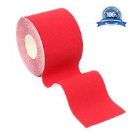 Mcolics Muscle Bandage, Athletic Elastic Kinesiology Tape 15 colors 2-inch x 16.4 ft Roll Cotton Elastic Adhesive Muscle Sports Tape Bandage Physio Strain Injury Support (Red)