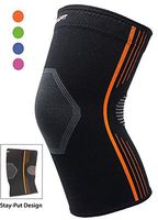Compression Sleeve for Knee Pain Medical-Grade Knee Brace for Arthritis and Meniscus Tear Stay-Put Breathable (Orange, Large Single)