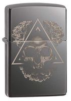 Zippo Black Ice Skull Design