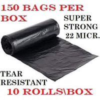 Trash Bags, 55-60 Gallon - (150 Count) Super High Density Rolls (Heavy Duty Liners)