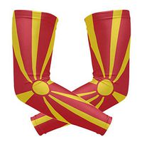 Macedonia Flag 1 Pair UV Protection Cooling Long Sports Arm Sleeve