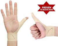 EXCELYFE Adjustable Wrist & Thumb Support Brace | Therapeutic Stabilizer Proven to Relieve Pain Including Arthritis, Rheumatism, Carpal Tunnel, Tenosynovitis (Large-Right Hand)