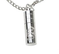 Chrome Plated Solid Brass Nitro Pill Fob with 26 Stainless Steel Chain by GMS