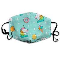 Face Mask Unicorn with Ice Cream Fabulous Cycling Half Face Earloop Face Mask for Women