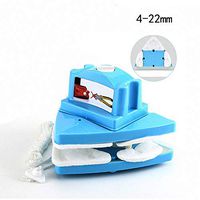 FZ FUTURE Glass Cleaning Tool, Double-Sided Magnetic Glass Wipe, Glass Wiper Glider Adjustable Magnetic, for Double Glazed Fit to 4-32mm Windows Thickness,Blue,L