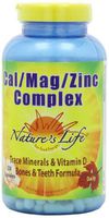 Nature's Life Cal/Mag/Zinc Complex Capsules, 1000/500/15 Mg, 250 Count