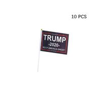 Donald Trump American President Hand Held Flags 2020 Make Keep USA US Great Again Small Mini Election Patriotic Flag on Stick Supplies for Parades Election Day Celebration Decoration (Hand Held Flag)