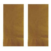 Creative Converting Touch of Color 200 Count 2-Ply Paper Dinner Napkins, Glittering Gold