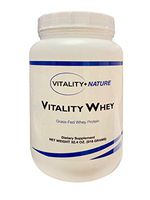 Vitality + Nature Grass Fed Whey Powder for Healthy Weight Loss. High Protein, Low Carb, rBGH Free, Natural Vanilla Flavor, Sweetened with Stevia. No Preservatives or Additives by Dr. Osuna