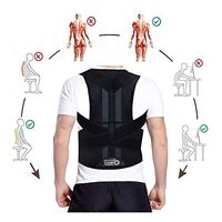 Back Posture Correction, Full Back Brace Shoulder Posture Corrector for Upper Lower Back Support, Brace to Relieve Slouch, Back Pain, Thoracic Kyphosis (L)