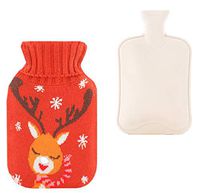 1.7L hot Water Bottle with Premium Rubber for Pain Relief Heated Bag with Knit Cover#32
