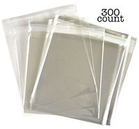 Harrier 6-1/4 x 6-1/2-inch Self-Adhesive Resealable Clear Poly Bags, 300-Count Bulk Pack
